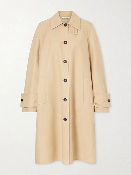  Another Tomorrow Another Tomorrow - Balmacaan Double-face Cotton Long Coat - Beige 