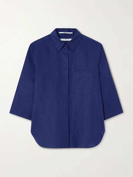  Another Tomorrow Another Tomorrow - Linen Shirt - Indigo 
