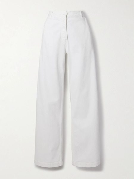  Another Tomorrow Another Tomorrow - Mid-rise Straight-leg Organic Jeans - White 