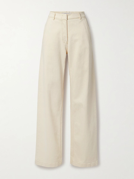  Another Tomorrow Another Tomorrow - Organic High-rise Wide-leg Jeans - Ecru 