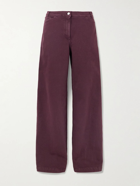  Another Tomorrow Another Tomorrow - Organic Wide-leg Jeans - Burgundy 