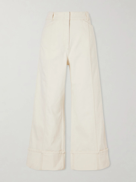  Another Tomorrow Another Tomorrow - Organic Wide-leg Jeans - Ecru 