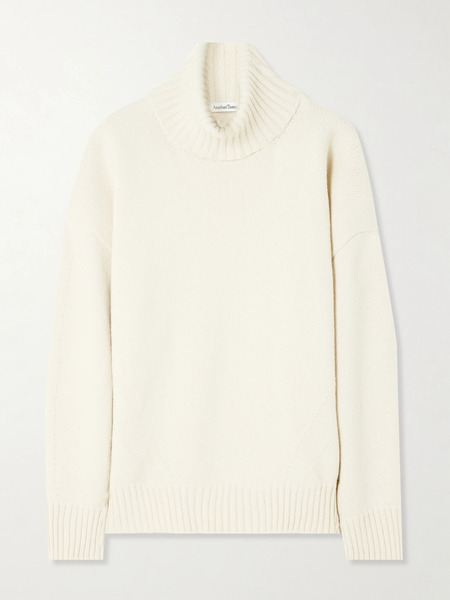  Another Tomorrow Another Tomorrow - Recycled-cashmere And Wool-blend Turtleneck Sweater - Ivory 