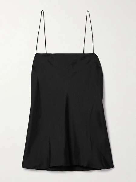  Another Tomorrow Another Tomorrow - Silk-twill Camisole - Black 