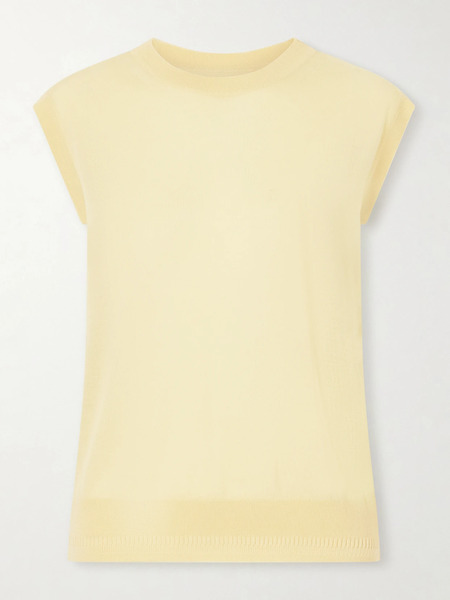  Another Tomorrow Another Tomorrow - Wool Tank - Pastel Yellow 