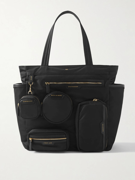  Anya Hindmarch Anya Hindmarch - Commuter Leather-trimmed Econyl Tote - Black 