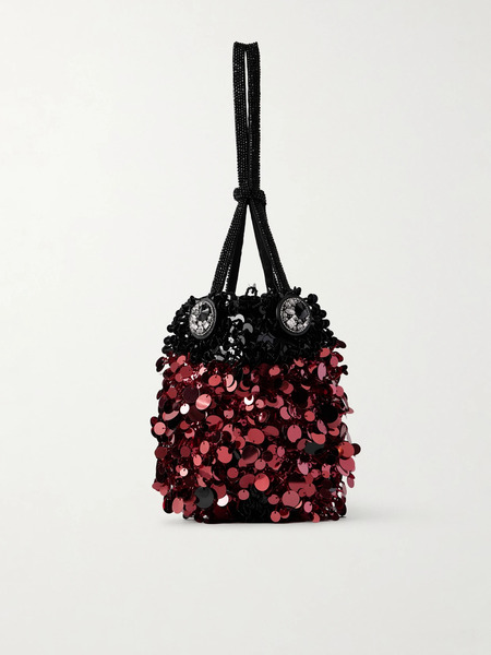  Anya Hindmarch Anya Hindmarch - Ladybird Sequined Satin Mini Bag - Red 