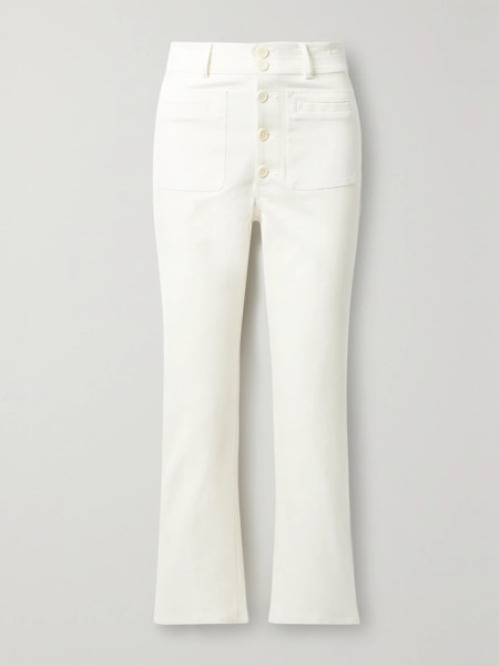  Apiece Apart Apiece Apart - Marston Cropped Cotton-twill Straight-leg Pants - Cream 