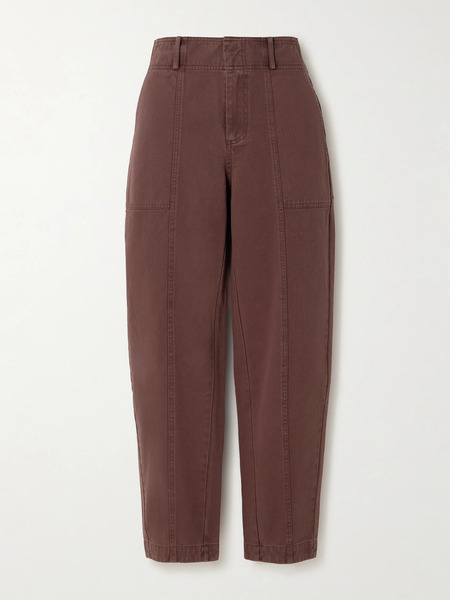  Apiece Apart Apiece Apart - Mera Cotton-twill Tapered Pants - Brown 