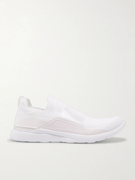  Apl Athletic Propulsion Labs Apl Athletic Propulsion Labs - Techloom Bliss Mesh And Stretch Slip-on Sneakers - White 