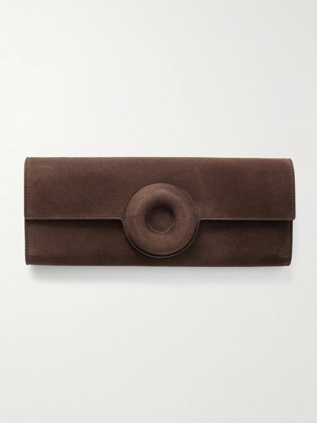  Aquazzura Aquazzura - Hoop Suede Clutch - Chocolate 