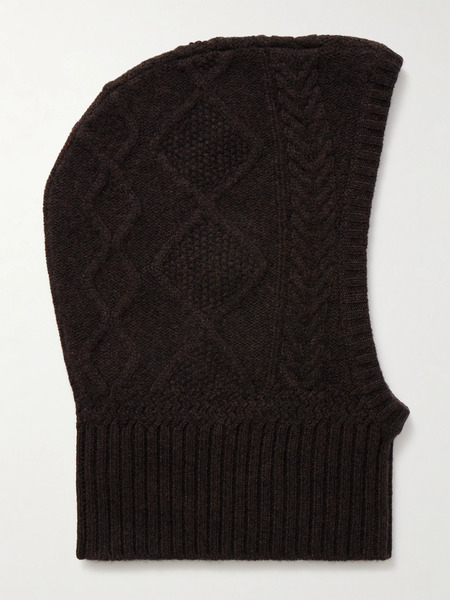  Arch4 Arch4 - Cable-knit Cashmere Balaclava - Brown 