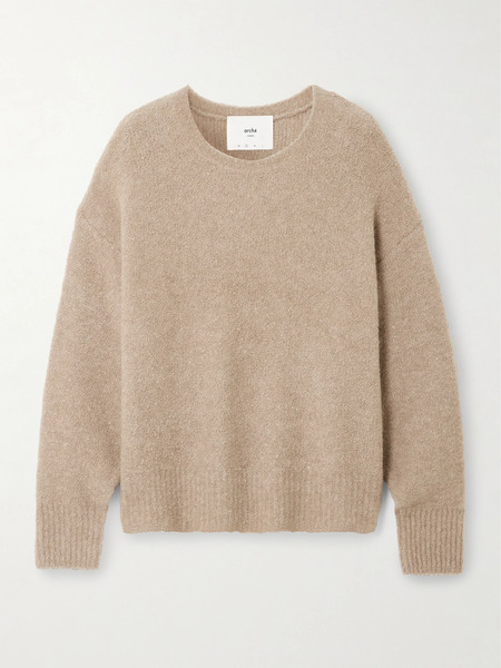  Arch4 Arch4 - Iman Cashmere-blend Bouclé-knit Sweater - Taupe 