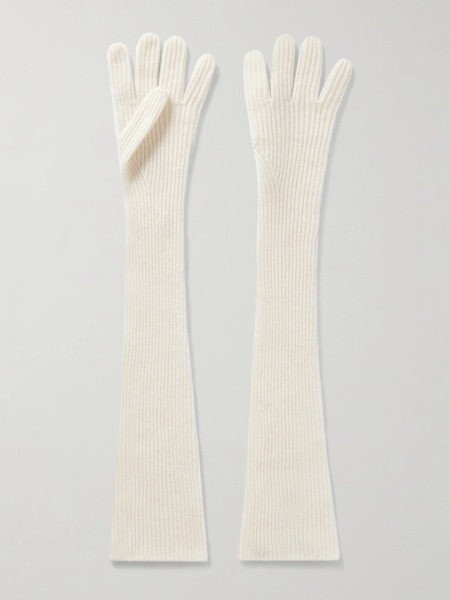  Arch4 Arch4 - Jessie Ribbed Cashmere Gloves - Ivory 