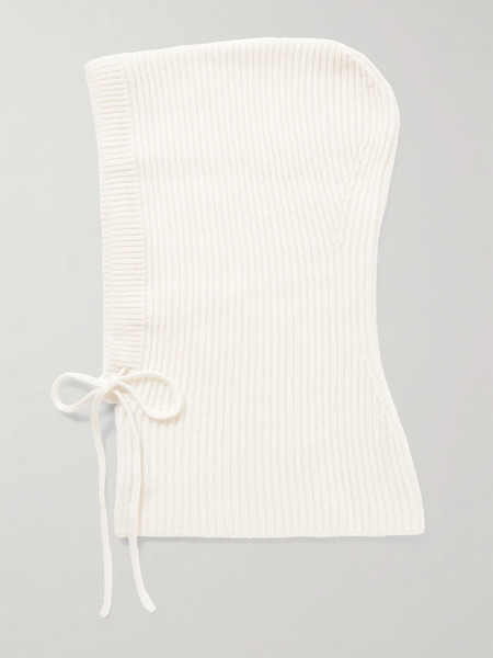  Arch4 Arch4 - Klosters Ribbed Cashmere Balaclava - Ivory 
