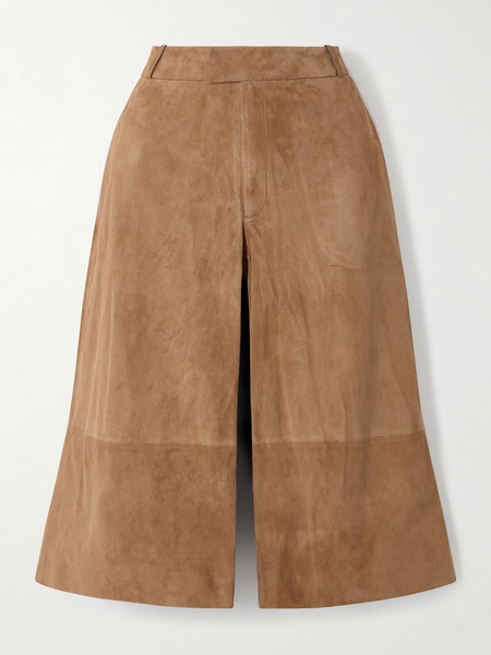  Arma Arma - Jina Paneled Suede Shorts - Tan 