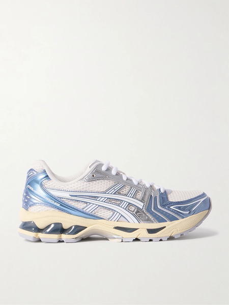  Asics Asics - Gel-kayano 14 Rubber And Metallic Faux Leather-trimmed Mesh Sneakers - Blue 