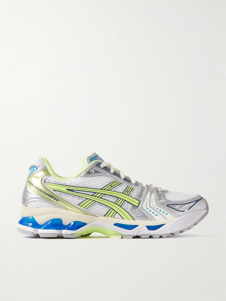  Asics Asics - Gel-kayano 14 Rubber-trimmed Metallic Mesh Sneakers - Bright Blue 