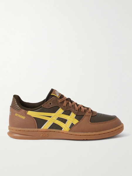 Asics Asics - Skyhand Og Leather And Suede Sneakers - Brown 