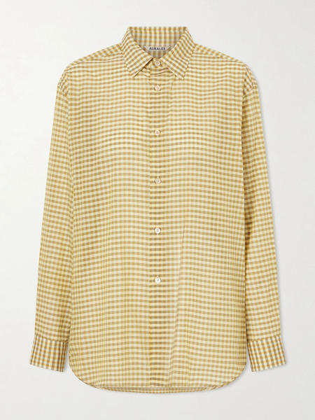  Auralee Auralee - Check Cotton Shirt - Yellow 