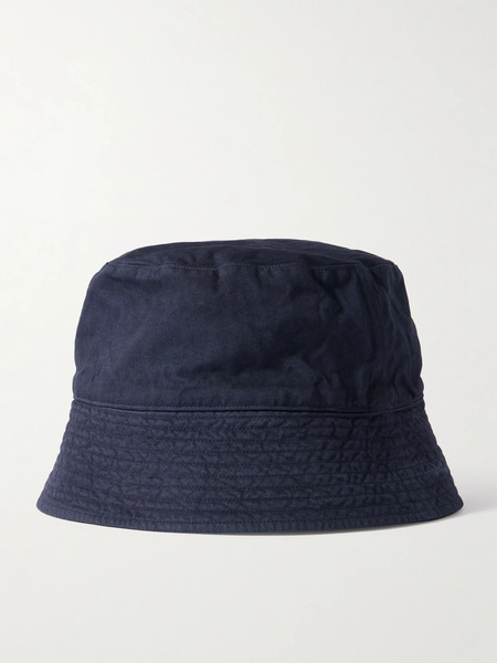  Auralee Auralee - + Kijima Takayuki Finx Cotton-twill Bucket Hat - Navy 