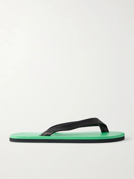 Auralee Auralee - Leather Flip Flops - Green 