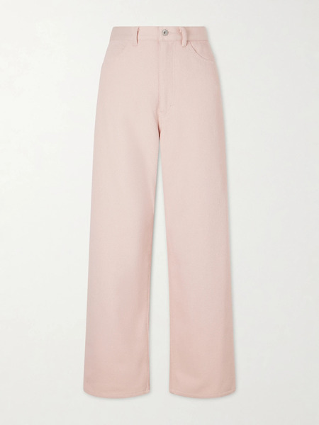  Auralee Auralee - Wide-leg Silk Jeans - Baby Pink 
