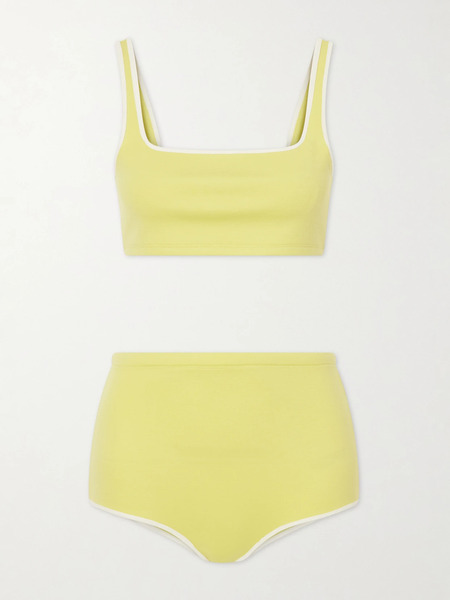  Auralee Auralee - Wool-blend Jersey Bikini - Yellow 