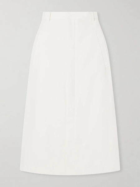  Auralee Auralee - Wool, Cotton And Linen-blend Skirt - Off-white 