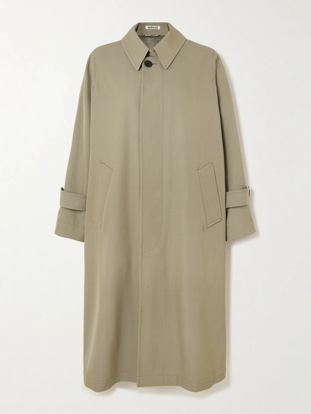  Auralee Auralee - Wool-gabardine Trench Coat - Gray 