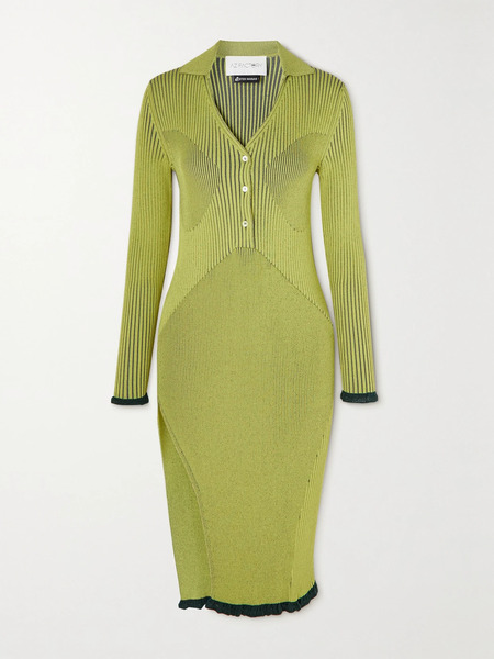  Az Factory Az Factory - + Ester Manas Ribbed-knit Dress - Yellow 
