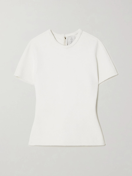  Az Factory Az Factory - Supertech-superchic Stretch-piqué Top - White 