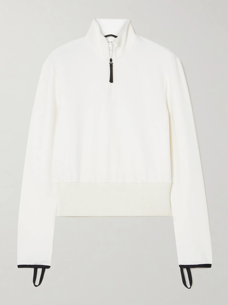  Aztech Mountain Aztech Mountain - Ajax Rubber-trimmed Jersey Half-zip Sweater - White 