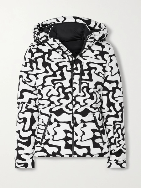 Aztech Mountain Aztech Mountain - + Ed Curtis Nuke Hooded Printed Down Ski Jacket - White 