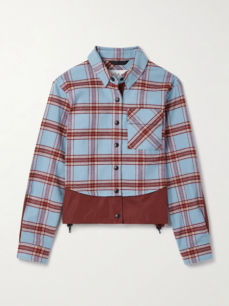 Aztech Mountain Aztech Mountain - Loge Peak Shell-trimmed Checked Cotton-flannel Shirt - Multi 