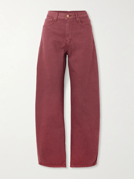  B Sides B Sides - Leroy Mid-rise Barrel-leg Jeans - Burgundy 