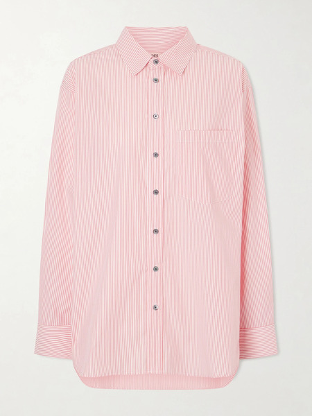  B Sides B Sides - Nolan Striped Cotton-poplin Shirt - Pink 