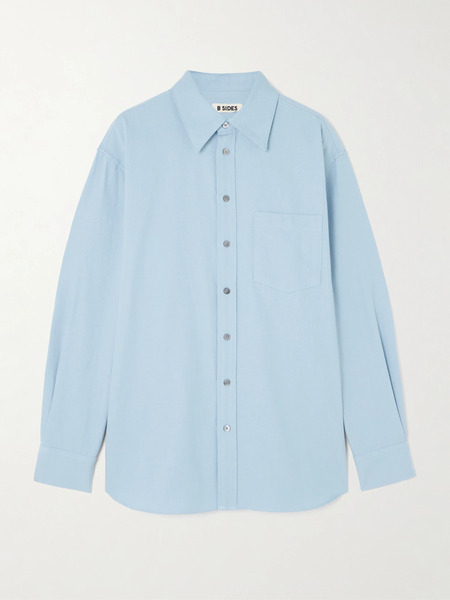  B Sides B Sides - Ramona Cotton-flannel Shirt - Light Blue 