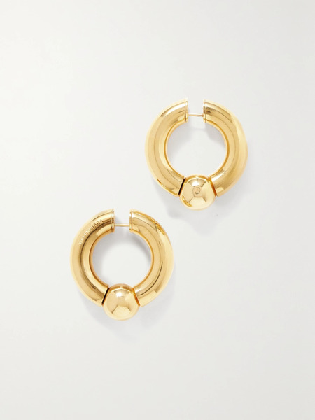  Balenciaga Balenciaga - Mega Gold-tone Hoop Earrings - One Size 