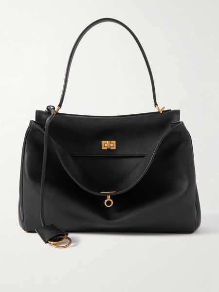  Balenciaga Balenciaga - Rodeo Medium Leather Shoulder Bag - Black 