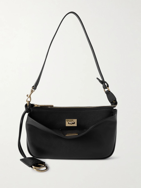  Balenciaga Balenciaga - Rodeo Sling Pochette Leather Shoulder Bag - Black 