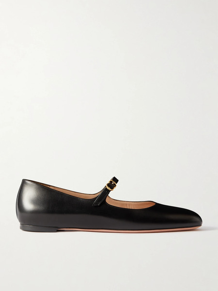  Bally Bally - Banya Leather Mary Jane Ballet Flats - Black 