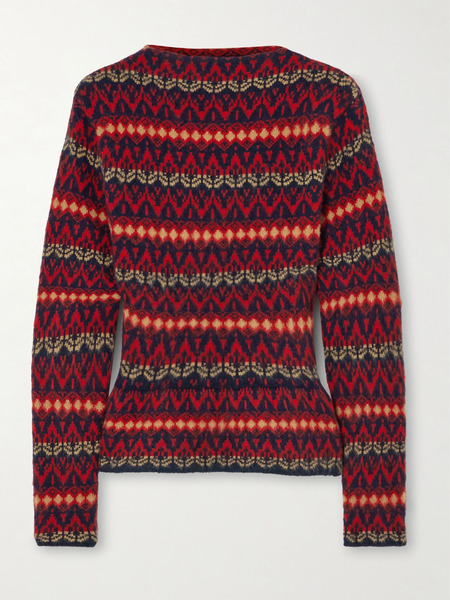  Bally Bally - Wool Jacquard-knit Sweater - Red 