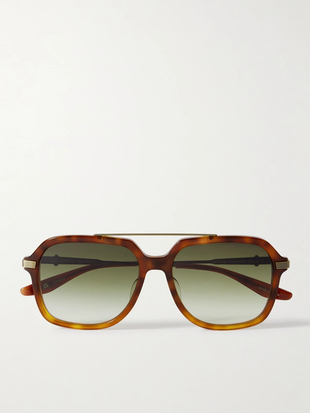  Barton Perreira Barton Perreira - D. Ellis Aviator-style Tortoiseshell Acetate Sunglasses - One Size 