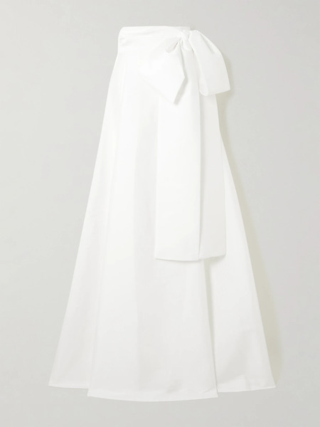  Bernadette Bernadette - Beatrice Bow-detailed Taffeta Maxi Skirt - Ivory 