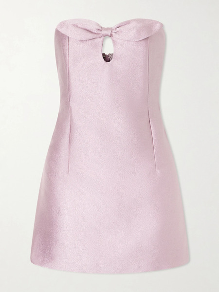  Bernadette Bernadette - Charlotte Strapless Bow-detailed Satin Mini Dress - Pink 