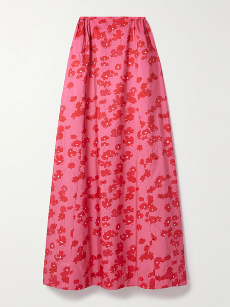  Bernadette Bernadette - Elle Floral-print Taffeta Maxi Skirt - Pink 