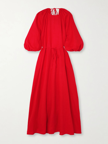  Bernadette Bernadette - Fran Open-back Linen Maxi Dress - Red 