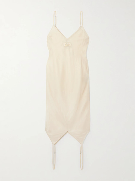  Bettter Bettter - Cami Appliquéd Satin-twill Midi Dress - Ivory 