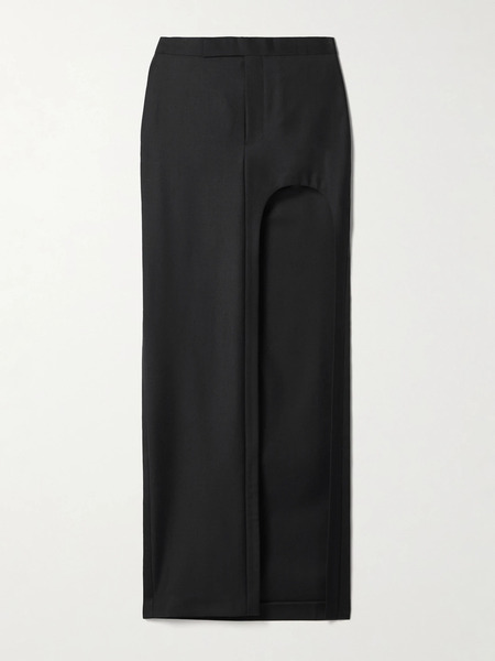  Bettter Bettter - Copeland Asymmetric Wool-twill Skirt - Black 